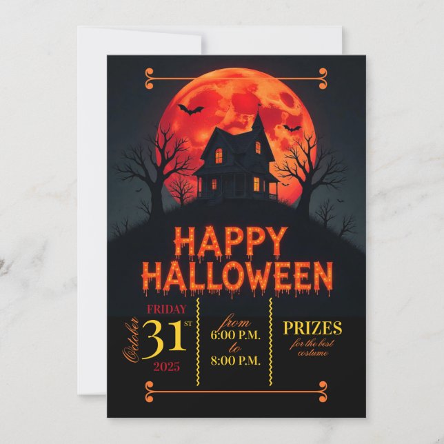 Happy Halloween Party Invitation (Front)