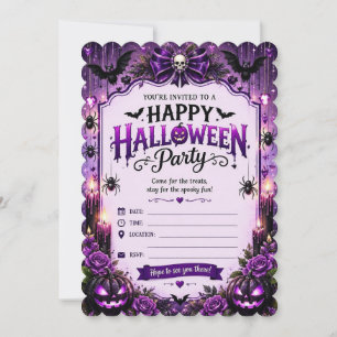 Happy Halloween Party Invitation – Spooky Colourfu