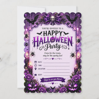 Happy Halloween Party Invitation – Spooky Colourfu