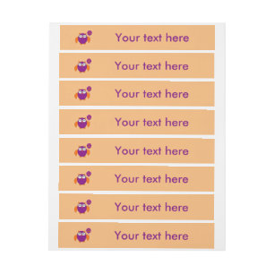 Happy Halloween Party Owl Customisable Labels