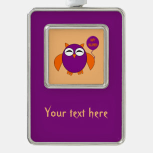 Happy Halloween Party Owl Customisable Ornament
