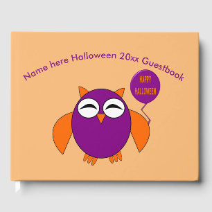 Happy Halloween Party Owl Guestbook