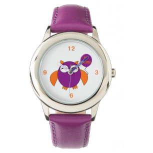 Happy Halloween Party Owl Kids Watch with Numbers