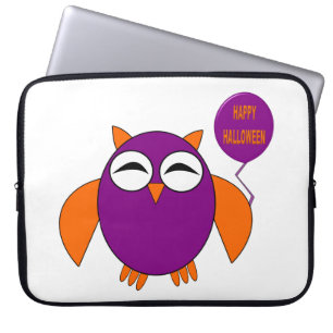 Happy Halloween Party Owl Laptop Sleeve