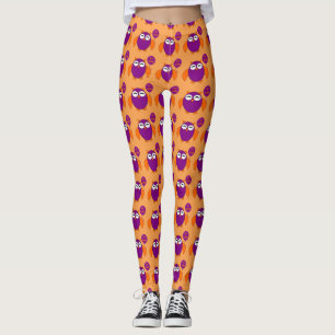 Happy Halloween Party Owl Leggings