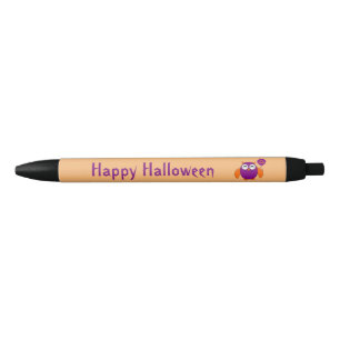 Happy Halloween Party Owl Personalised Pen