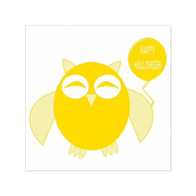 Happy Halloween Party Owl Self Inking Stamp (Design)