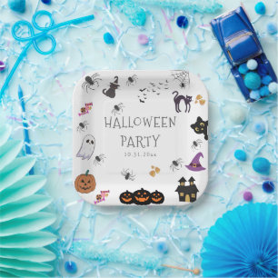 Happy Halloween Party Paper Plate