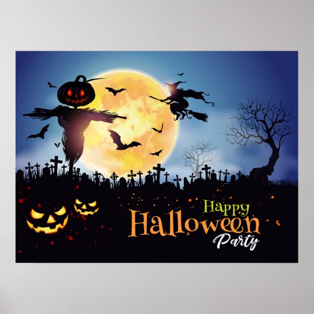 Happy Halloween Party Poster (Front)