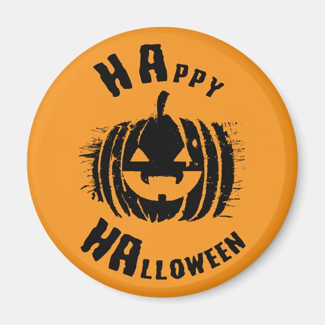 Happy Halloween Party Pumpkin Magnet (Front)