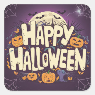 Happy Halloween - Party Square Sticker