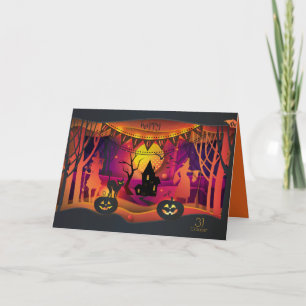 Happy Halloween Party "Treat or Trick" Card