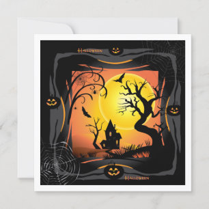 Happy Halloween Party "Treat or Trick" Card