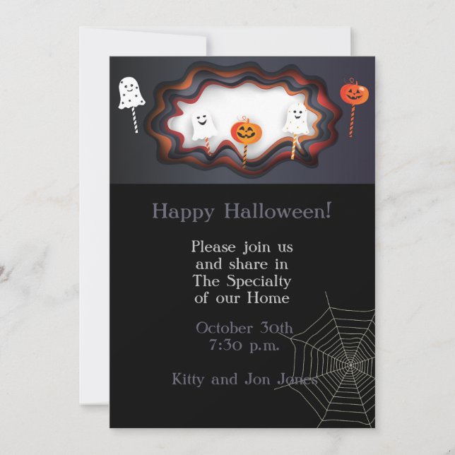 Happy Halloween Party "Treat or Trick" Magical Invitation (Front)