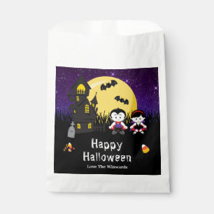 Happy Halloween Party Vampires Purple Favour Bag