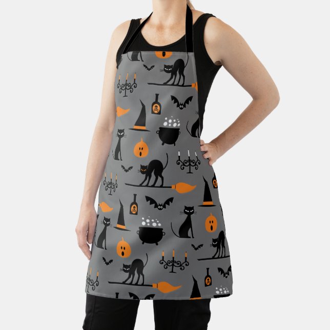 Happy Halloween Pattern Apron (Insitu)