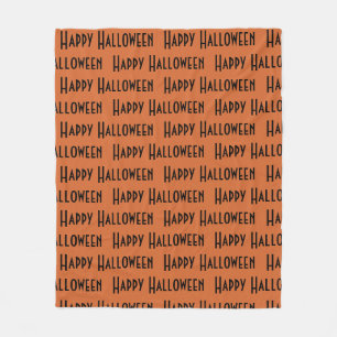 Happy Halloween Pattern Fleece Blanket