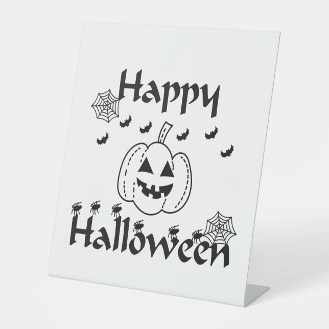 Happy Halloween                                    Pedestal Sign (Front)