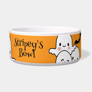 Happy Halloween Personalise PET NAME Ghosts Bat
