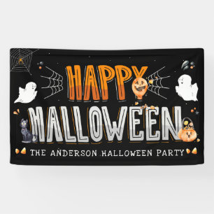 Happy Halloween   Personalised Halloween Party Banner