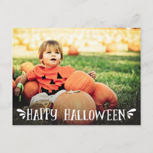 Happy Halloween Personalised Photo Greeting Postcard