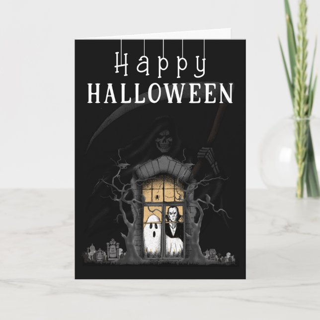 Happy Halloween Photo Card (Front)