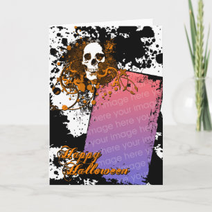 happy halloween photo card : hi-fi skull