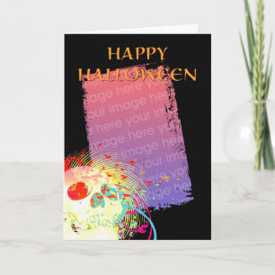 happy halloween photo card : hi-fi skull