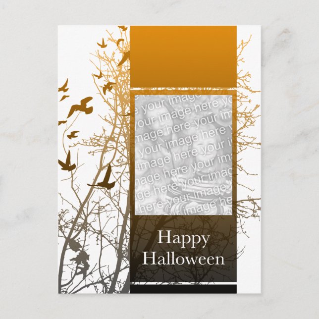 happy halloween photo card : silhouscreen (Front)