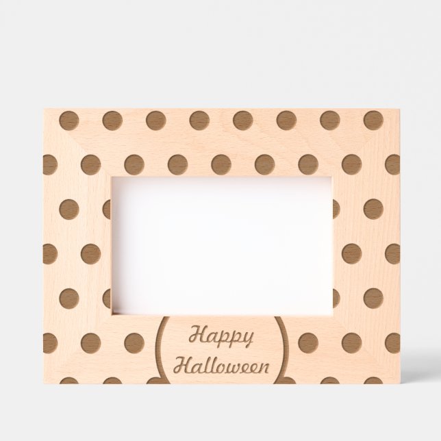 Happy Halloween Picture Frame (Orange & Black) (Front)