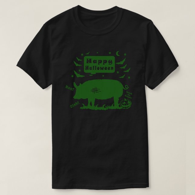 Happy Halloween Pig T-Shirt (Design Front)