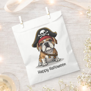 Happy Halloween Pirate English Bulldog Skull Favour Bag
