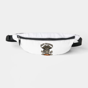 Happy Halloween Pirate Skull Crossbones Pumpkins_1 Bum Bags