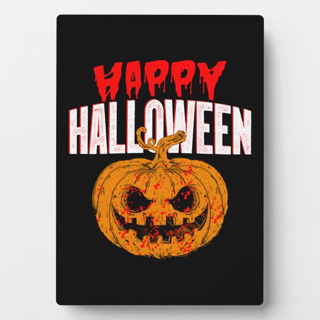 Happy Halloween   Plaque (Front)
