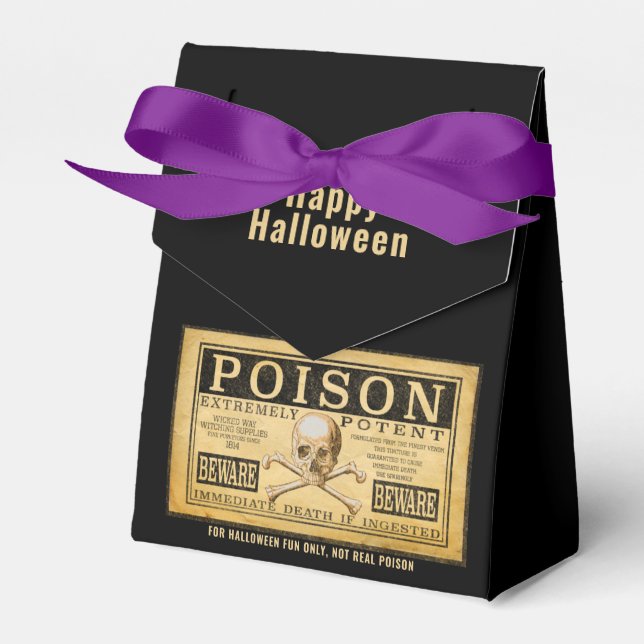 Happy Halloween "POISON"  Favour Box (Front Side)