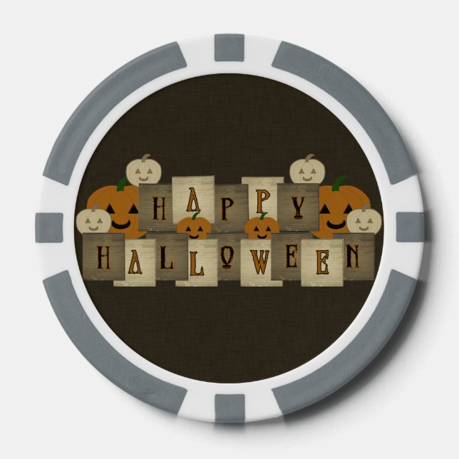 Happy Halloween Poker Chips (Front)