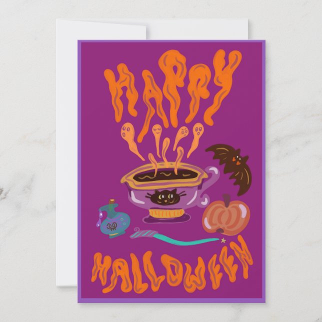 Happy Halloween potion coffee witche’s drink  Invitation (Front)