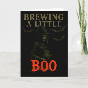 Happy Halloween Pregnant Baby Skeleton Soky Season Card