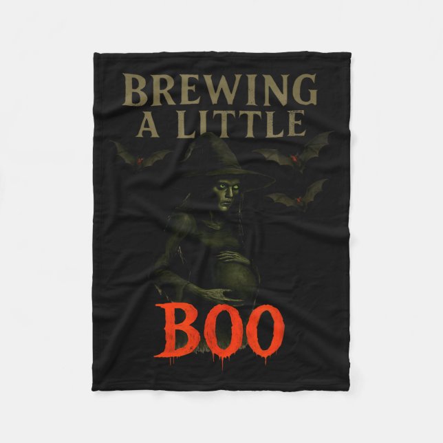 Happy Halloween Pregnant Baby Skeleton Soky Season Fleece Blanket (Front)