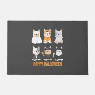 Happy Halloween Pug Dogs Cute French Bulldog Lover Doormat