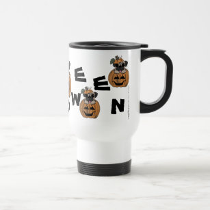 Happy Halloween-Pug in Jack O' Lantern Travel Mug