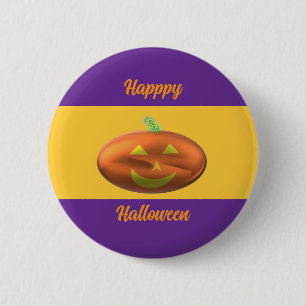 Happy Halloween Pumpkin  6 Cm Round Badge