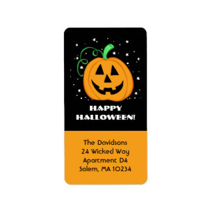 Happy Halloween Pumpkin Address Label