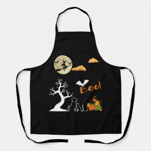 Happy Halloween Pumpkin Animal Lover Cat Dog Apron