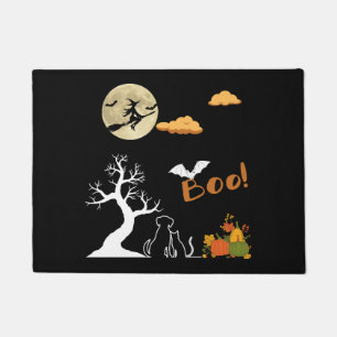 Happy Halloween Pumpkin Animal Lover Cat Dog Doormat