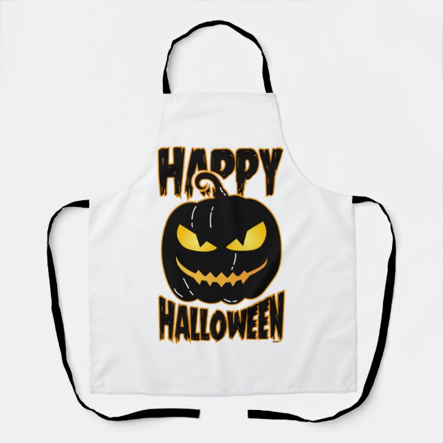 Happy Halloween Pumpkin Apron (Front)