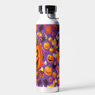 Happy Halloween Pumpkin Artwork Water Bottle