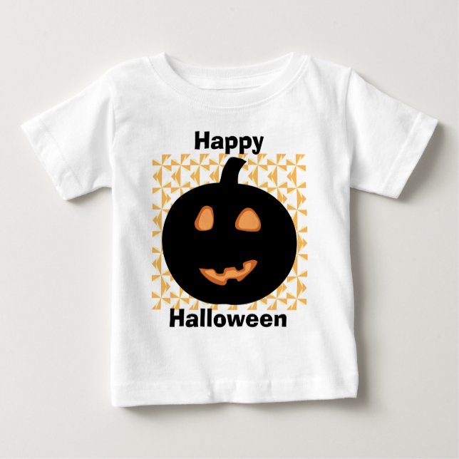 Happy Halloween Pumpkin Baby T-Shirt (Front)