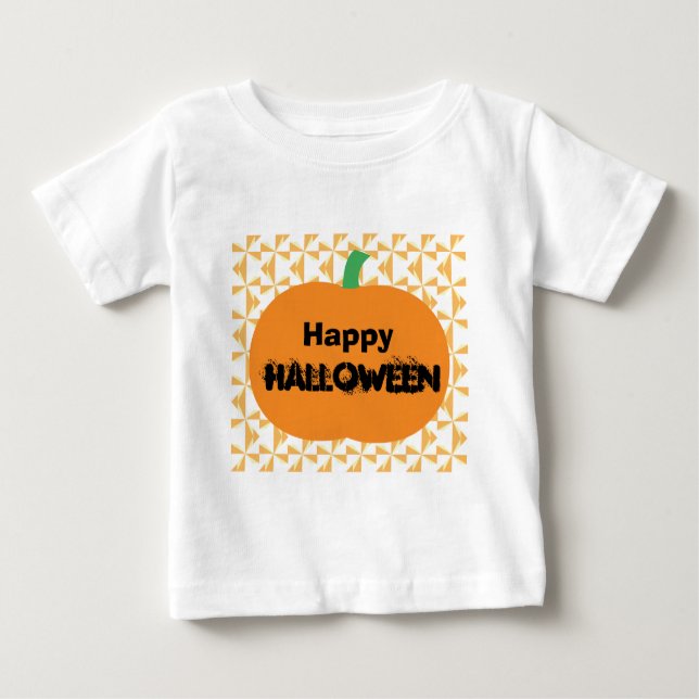 Happy Halloween Pumpkin Baby T-Shirt (Front)