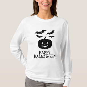 Happy Halloween Pumpkin Bat Minimal T-Shirt
